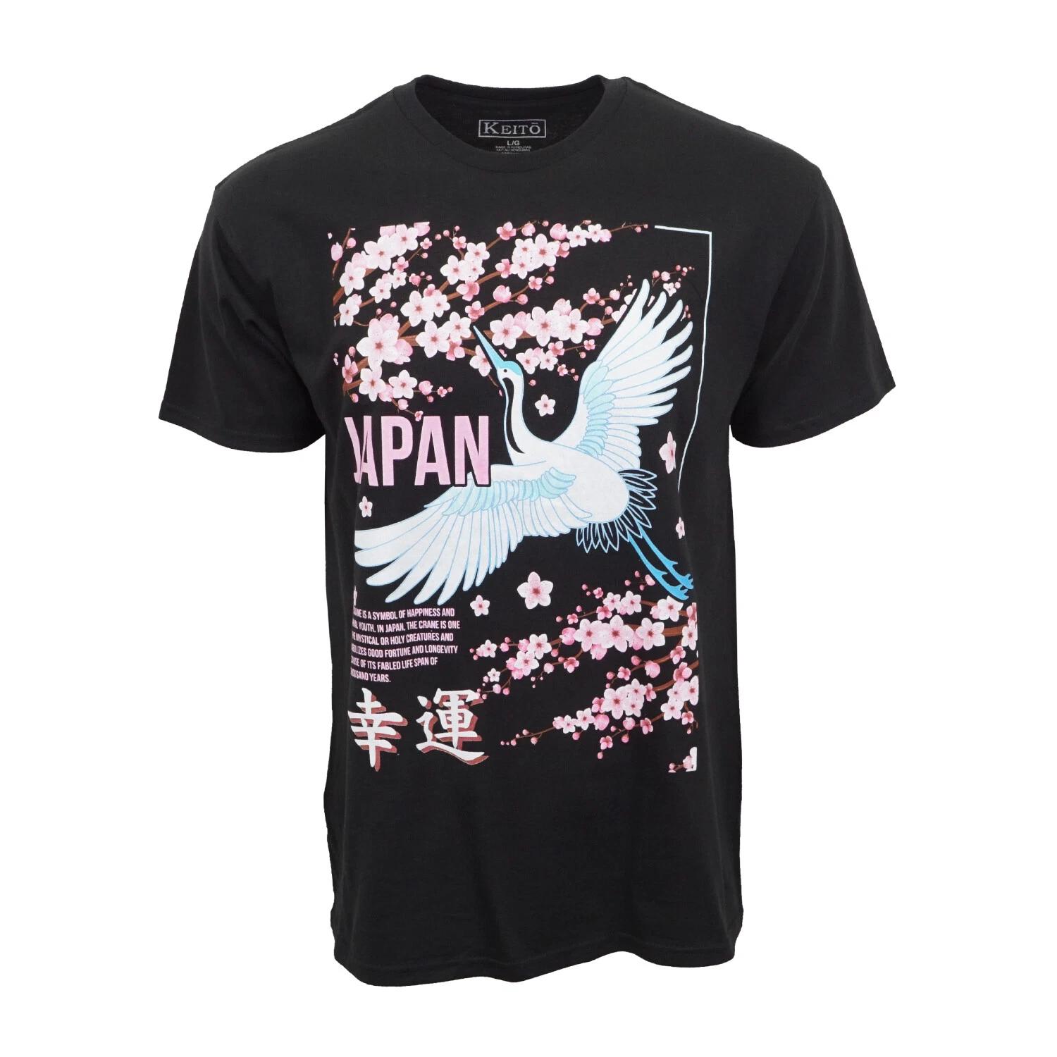 Men s Casual Graphic KEITO THE CRANE JAPAN MENS T SHIRT OFFICIAL IT... S