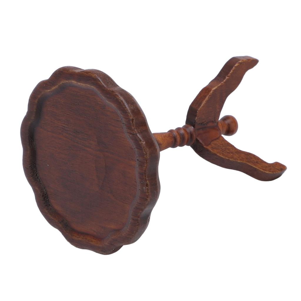 1/12 Scale Mini House Miniature Round Wooden Coffee Table Miniature Dollhouse Furniture Dining