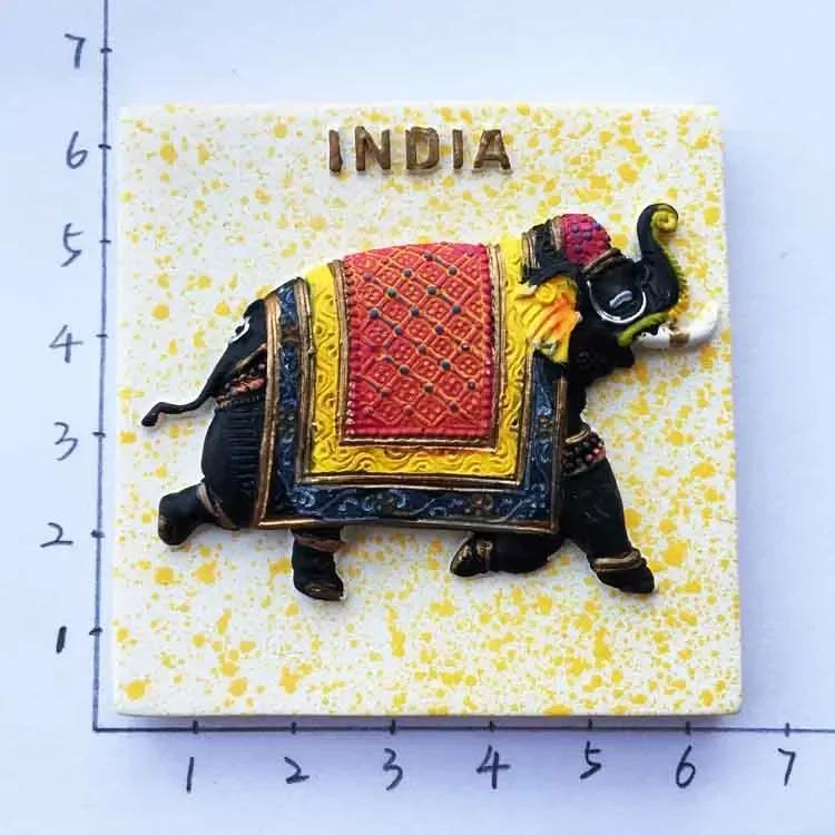 India Fridge Magnet Tourism Souvenir Rajasthan Bangalore 3D Resin Painted Crafts Magnets for Refrigerators Sticker Home Decor