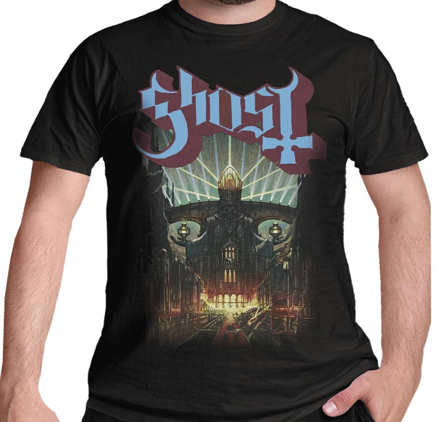 26 Ghost Meliora T-Shirt – Ghost Band Merch with Papa Logo | Black  New  Size S-5XL Unisex T-Shirt XXXL