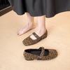 New Women Flat Shoes Leopard Print Suede Casual Boat Shoes Girl Slip-on Loafers