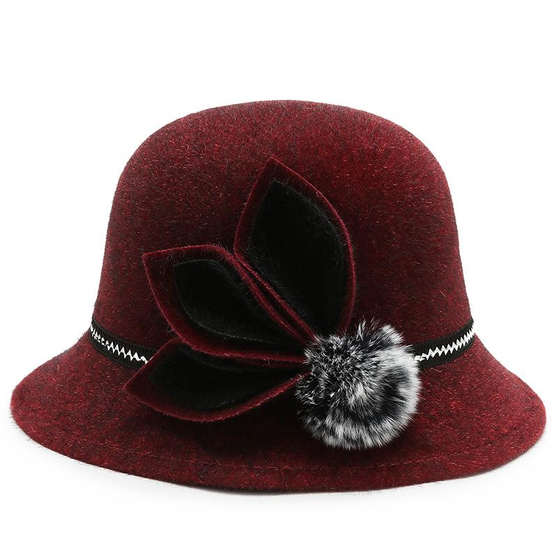 Women's Hats Autumn and Winter  Warm and Fashionable Japanese Trendy Basin Hats Casual Wool Ball Sun Hats  Top Hats