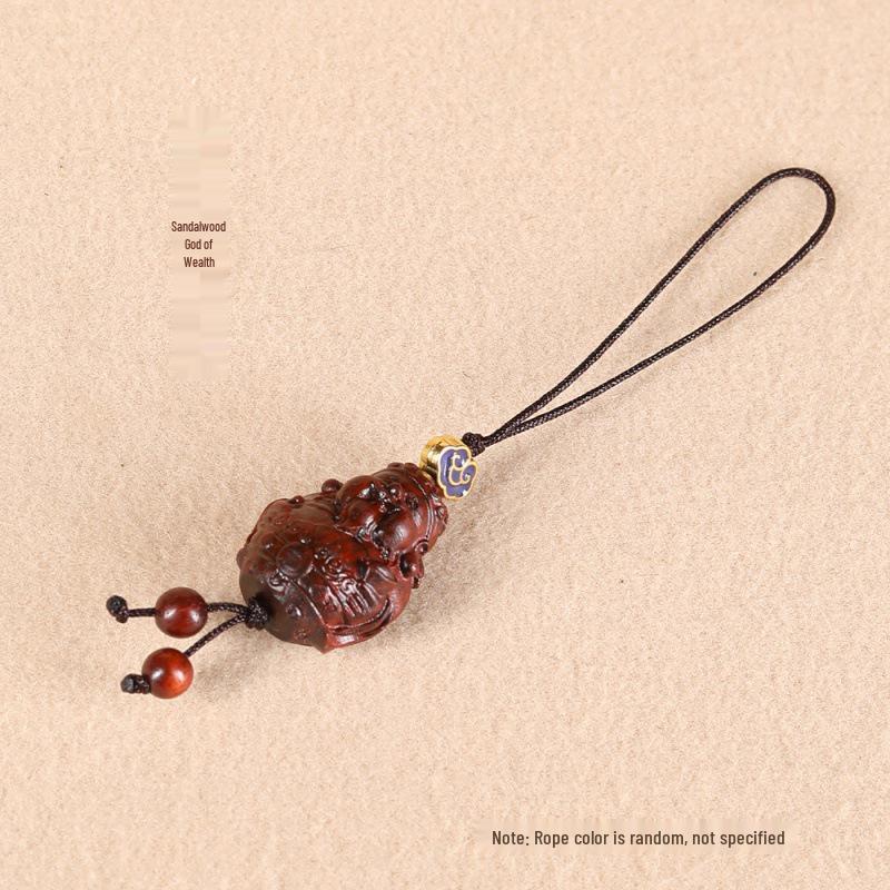 Big Belly Man Sandalwood Phone Charm & Keyring - Car Hanging Ornament