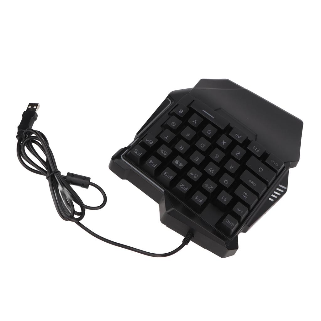 One Handed Gaming Keyboard 35 Keys Colorful Backlight Professional USB Interface Ergonomic RGB Keyboard for PC