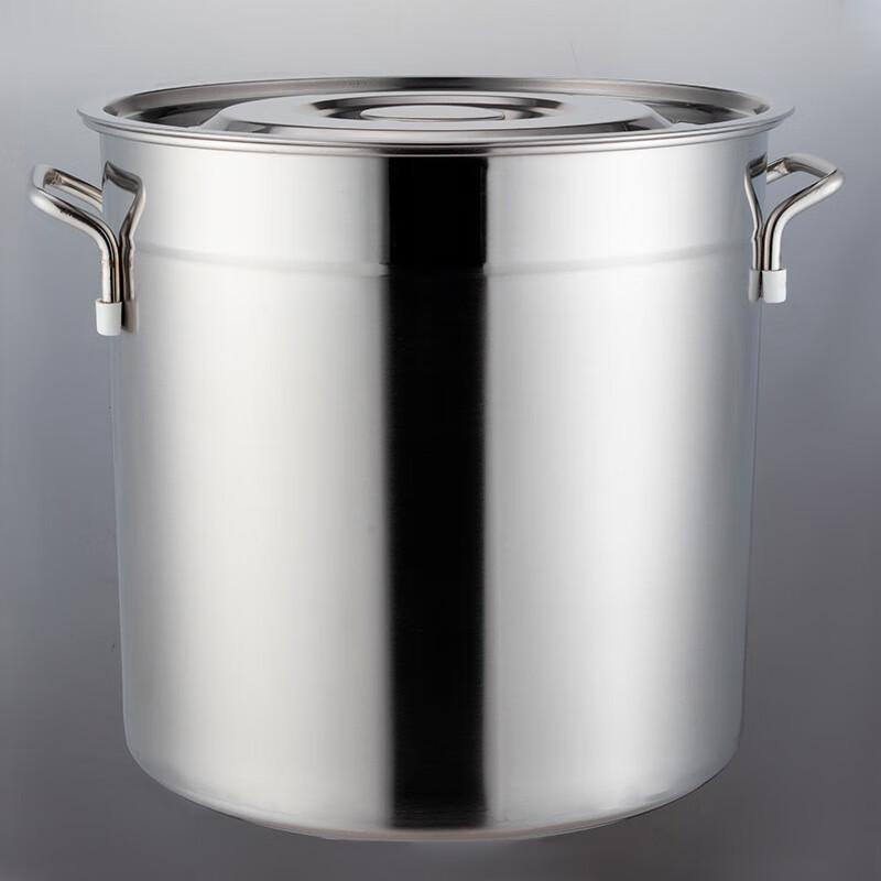 Liansheng Commercial 201 Stainless Steel Induction Soup Pot with Lid
