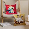 A Cute Cartoon-style Puppy Dog With Big Round Eye Stitch Lucky Dragon Pillow Cover Sofa Cushion Cover Home Room Decoration Gift