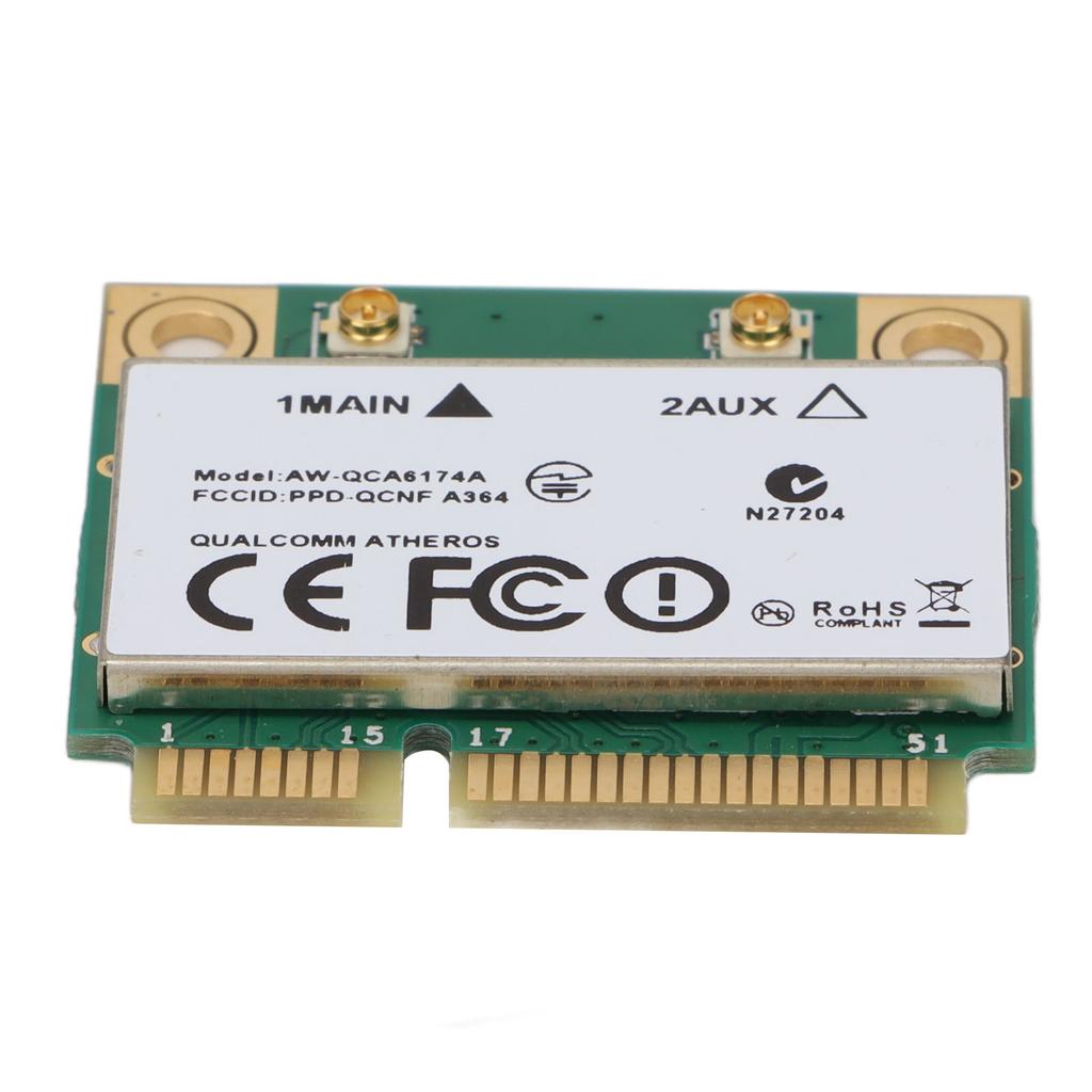 WiFi Card 1200Mbps 2.4G 5G Dual Band 802.11 A B G N Ac Mini Wireless Pcie Network Card with Screws for Windows 7 8 10