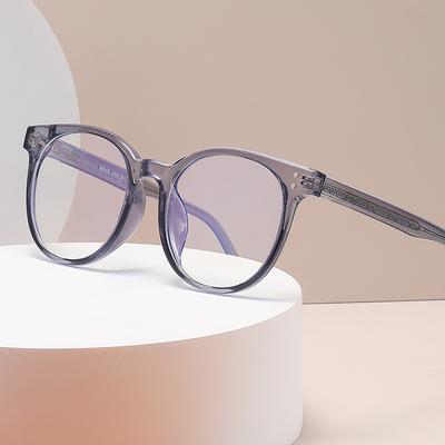 14520 Classic Fashion Ferrule Legs Tr90 Glasses Frame 2023 Plain Skinny Anti-Blue Light Flat Mirror