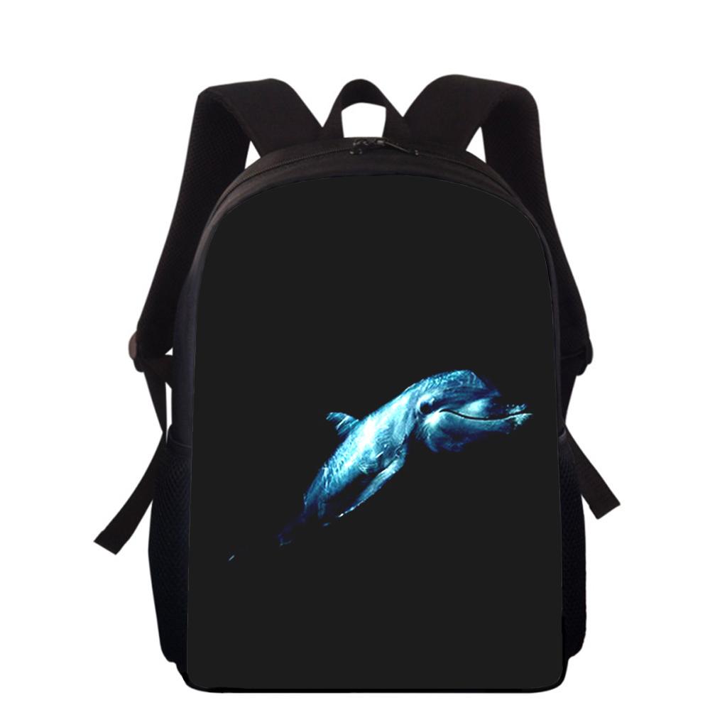 Dolphin Animal 16" 3D Print Kids Backpack Primary School Bags for Boys Girls Back Pack Students School Book Bags