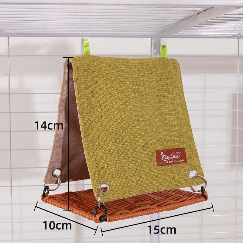 

1 шт. Зимнее птичье гнездо Гнездо для попугая Птичий домик Имитация ротанга Спальное Пион Волнистый попугай Качели Гамак 15*10*14CM