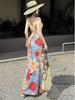 Island Resort Style Open-Back Camisole Dress - Women's 2026 Dopamine-Chic Hip-Hugging Skirt