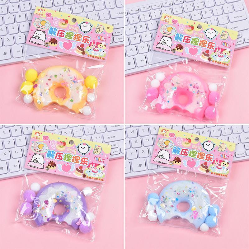 Simulated Food Play Pinch Le Donut Soft Rubber Donut Decompression Toy Decompression Mud Feeling High Value Pinch Le