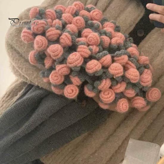 Blomfilt Virkningssats Rose Bukett Filt Gör-det-själv-kit Virkad Bukett Slängfilt Hantverksset för Mors Dag Present Hem Soffa Soffinredning