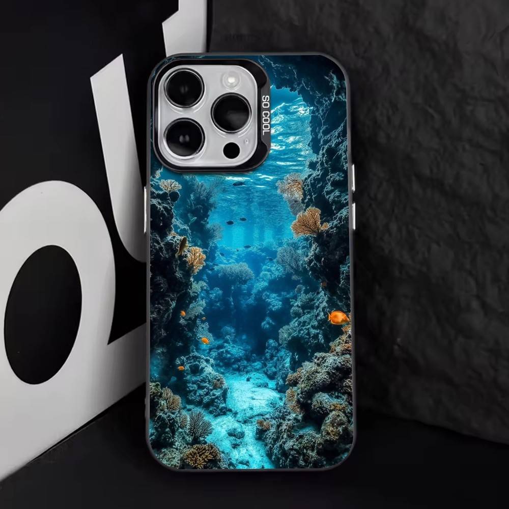 

The Underwater World Texture Phone Case For iPhone 17,16,15,14,13,12,11 Plus,Pro Max,XS,Colorful Silver Phone case Funda Cover iPhone17PRO