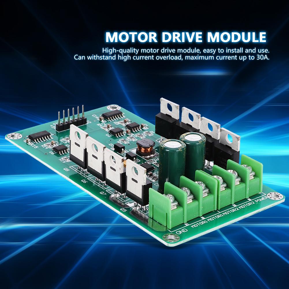 Industrial 15A Dual Channel DC Motor Drive Module With Brake Function Electronic Component