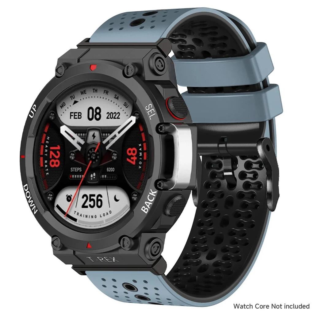 Dwukolorowy silikonowy pasek do zegarka Amazfit T-REX 3.2, miękki, oddychający, sportowy pasek do zegarka Amazfit T-REX Wrist Band 2025