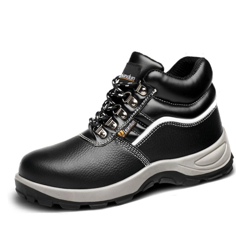 

мужские повседневные теплые хлопковые рабочие ботинки с металлическим подноском, рабочие ботинки из натуральной кожи с мехом, безопасная обувь, зимние защитные ботильоны для рабочих 285 темно серый