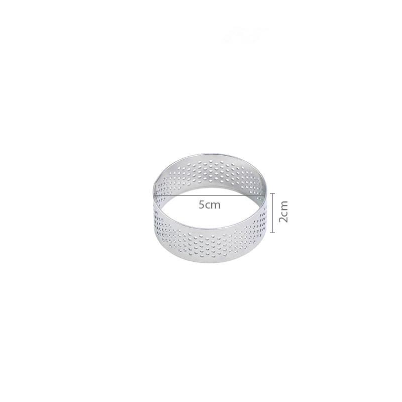

12Pcs Stainless Steel round Tart Rings Perforated Molds for Mousses And Desserts Cookie Cutters Fruit Tart Molds серебряный
