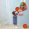 1 Set Basketball Hoop Kit with Ball Pump Adjustable Punch-Free Easy Installation Three-Piece Set Goal Practice Casual Game