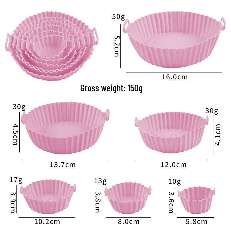 Silicone Baking Pan - High Heat Resistant, Easy to Clean, Round Mold for Air Fryers