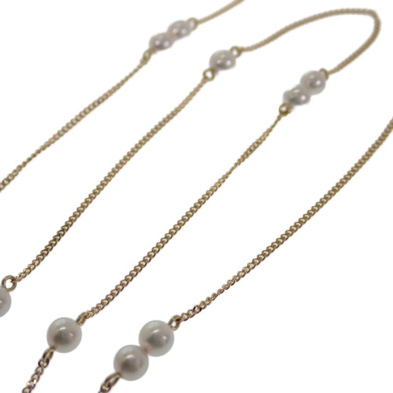 no brand  Necklace Pearl/K18 yellow gold Women