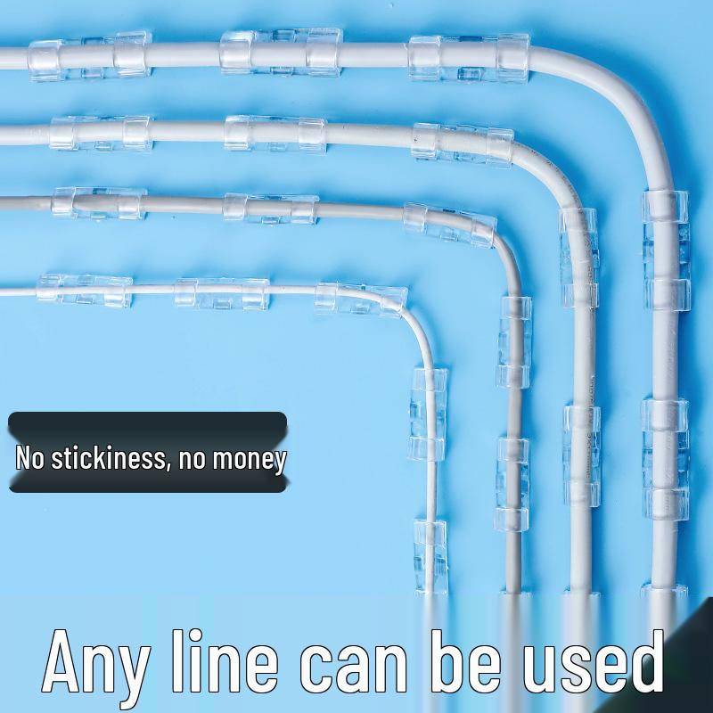 Self-Adhesive Wall-Mounted Cable Organizer - Nail-Free, Traceless Wire Holder