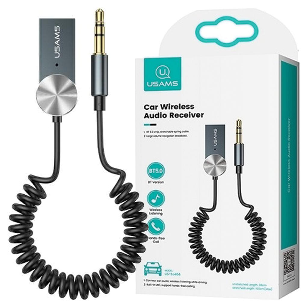 Usams Adapter Audio Bluetooth 5.0Usb-Aux Szary/Tarnish Sj464Jsq01 (Us-Sj464)