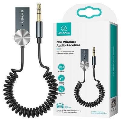 USAMS Adapter Audio Bluetooth 5.0Usb-Aux Szary/Tarnish Sj464Jsq01 (Us-Sj464)