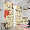2 Stück, 2D-Flachdruck Lichtfilternde Vorhänge Liebesbrief an Tochter 100% Polyester (ohne Stange) Festlich Ldeal für Schlafzimmer