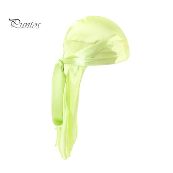 Street Style Headwear Sweat Wicking Pirate Hat, Imitation Silk Head Wrap, 2 in 1 Long Tail Turban Hat Scarf, for Vacation Festival
