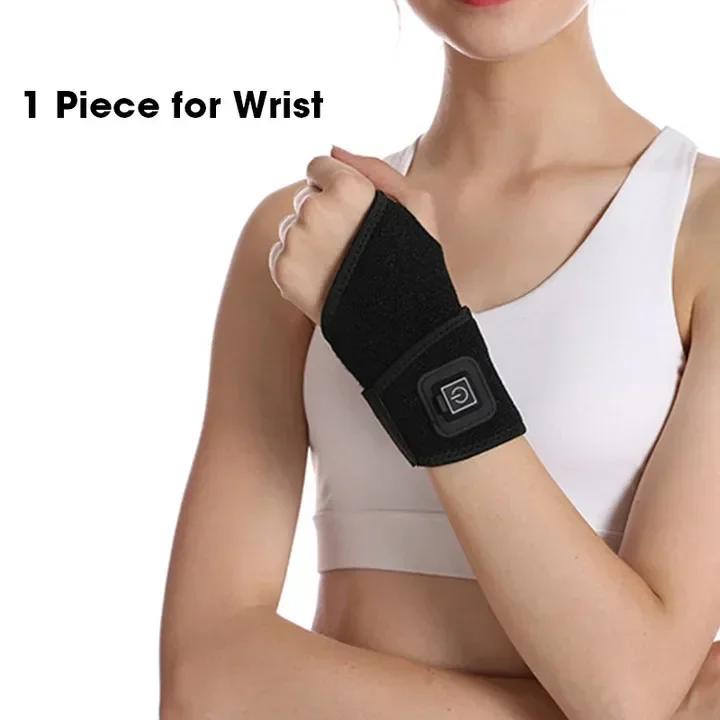 Electric Heated Brace for Wrist Knee Ankle Neck Pain Relief Compression Adjustable Temperature Herb Heating Warmer Wrap