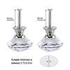 16pcs Crystal Door Handle 30mm Diamond Shape Single Port Knob Handle for Cabinet Drawer Door Cupboard Wardrobe Closet Hardware