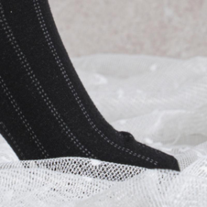 Monfoot Vertical Pattern Formal Socks Black