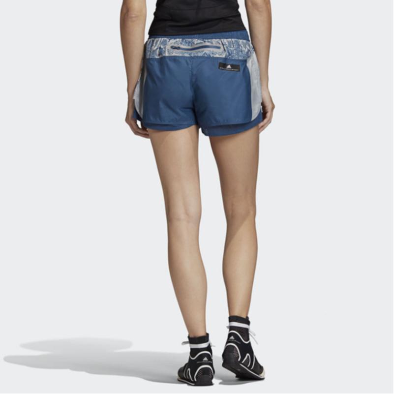 Adidas Comfortable Elastic Running Sports Shorts Women Shorts Blue White FK9700