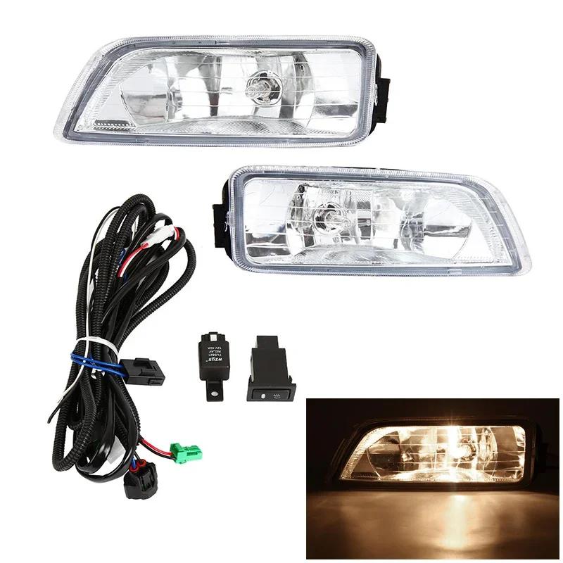 

2 шт. противотуманные фары для переднего бампера автомобиля, аксессуары для прямой замены, противотуманные фары с лампами H11, подходят для Honda Accord 2003-2007, 4 двери чистый