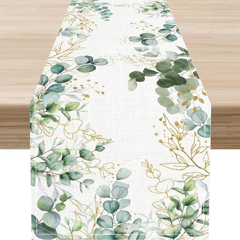 Summer Floral Pattern Tablecloth Boho Chic Wildflower Table Runner Polyester Tablecloth Office Home Party Decor 33.02 X 182.88cm
