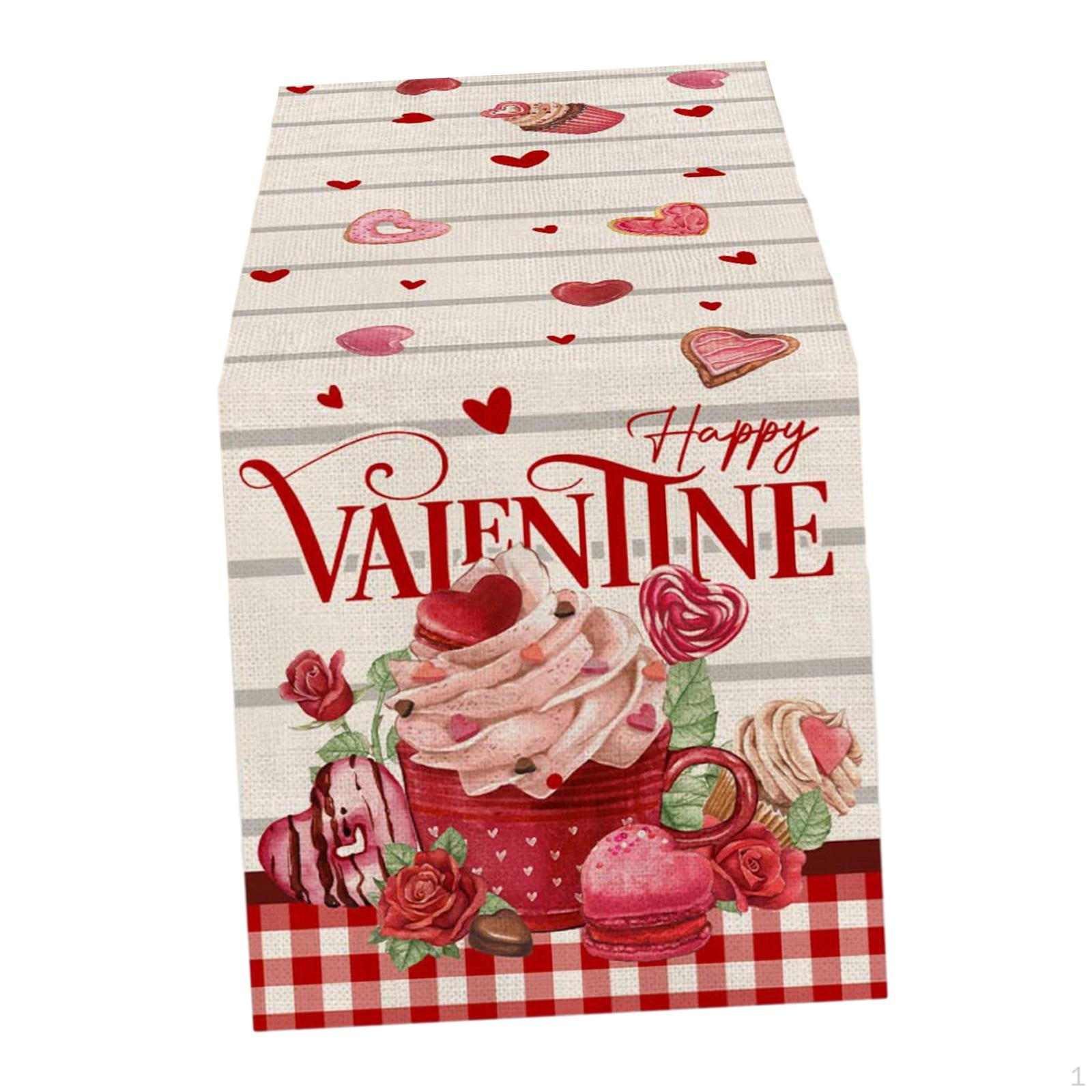 

Элегантная дорожка на стол ко Дню святого Валентина для свадебного и рождественского декора Cupcake