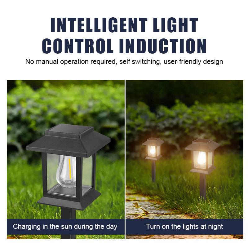 Waterproof Solar LED Garden Light Small Square Yard Decoration Outdoor Waterproof House Lawn Lighting Solar Powered Bright