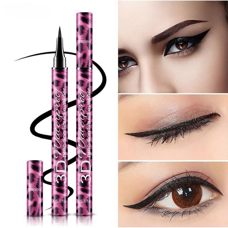 2 In 1 4D Mascara Verlängerung Wasserdicht 3D Flüssigen Eyeliner Eye Mascara Schwarz Volumen Mit Seidenfasern Pinsel Wimpern make-up-Tool