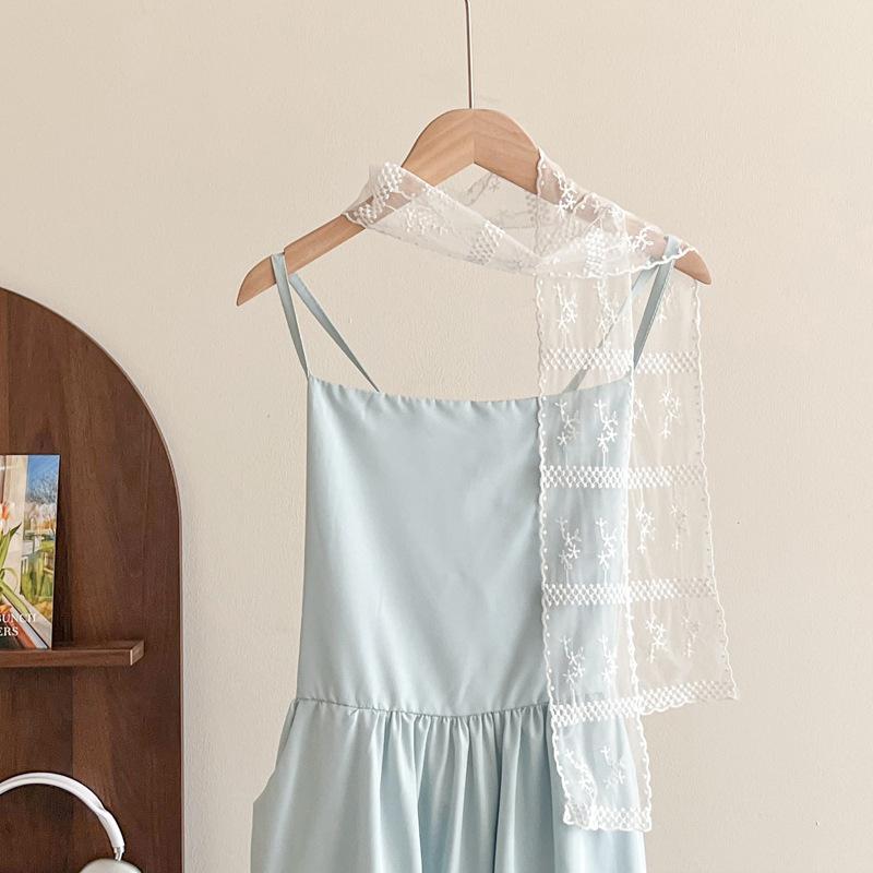 White Lace Mesh Waist Belt Hollow Out Embroidery Waist Chain For Women Summer Dress Jeans Decorative Belt