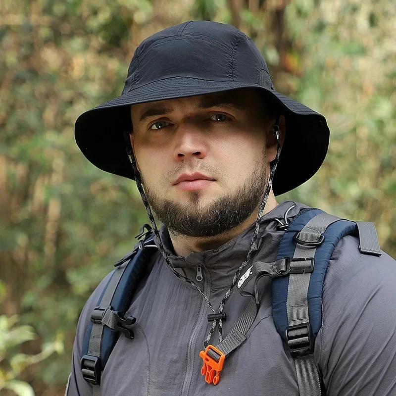 60-65cm XXL Cappello per Testa Grande Uomo Leggero Protezione Solare Asciugatura Rapida Cappelli a Secchiello Estivi per Esterno Giungla Cappello da Pescatore 2024