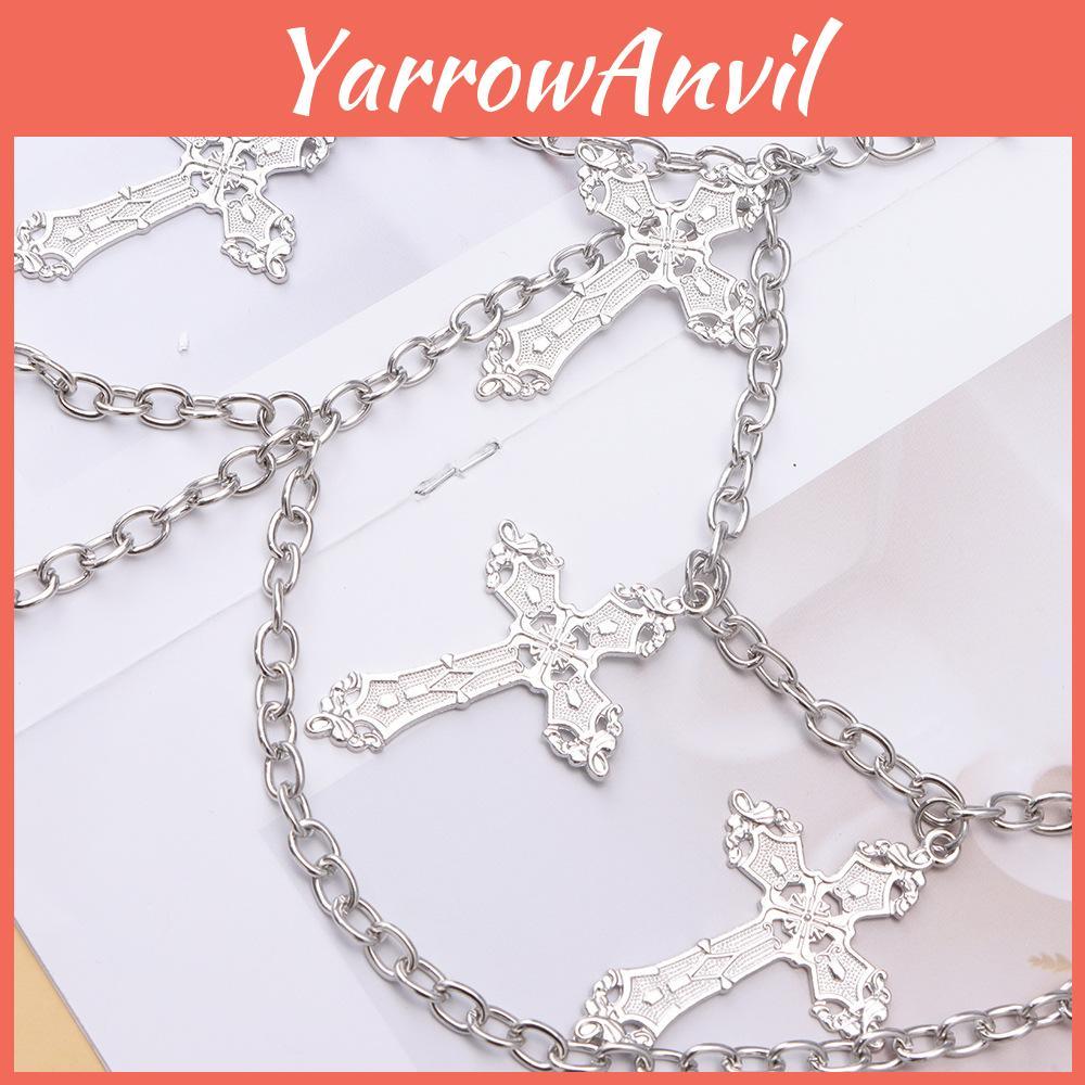 Cross Necklace Waist Chain For Adults Unisex Hip Hop Style Metal Jewelry 115cm