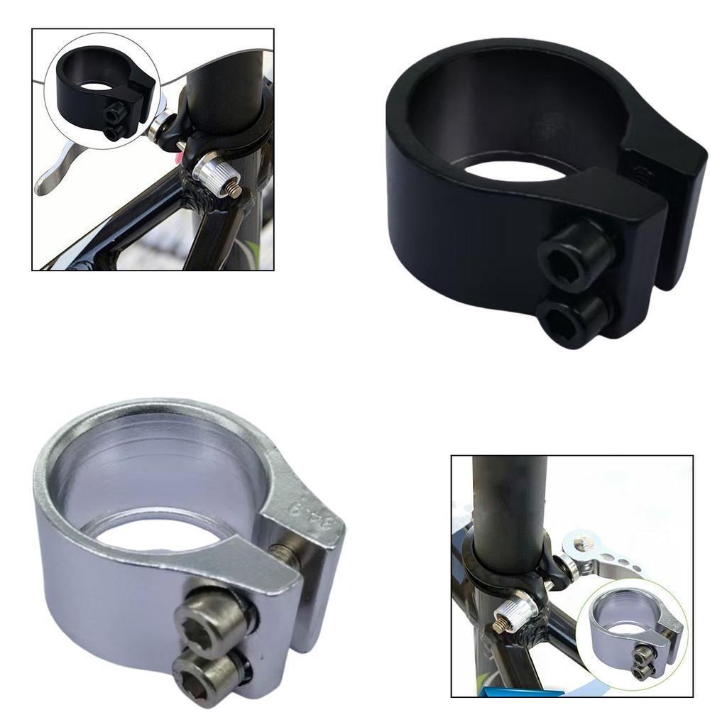 Bicycle Seat Tube Clamp, 1.37 Inch Spare Part Reliable Easy To Install Bicycle Saddle Clip Tightener Clip