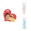 Kit pour biscuit en relief Coeur + 2 Stylos au chocolat blanc et bleu pastel