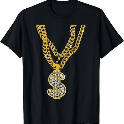 Gold Gangster Chain Gangsta Cosplay Design Idea T Shirt