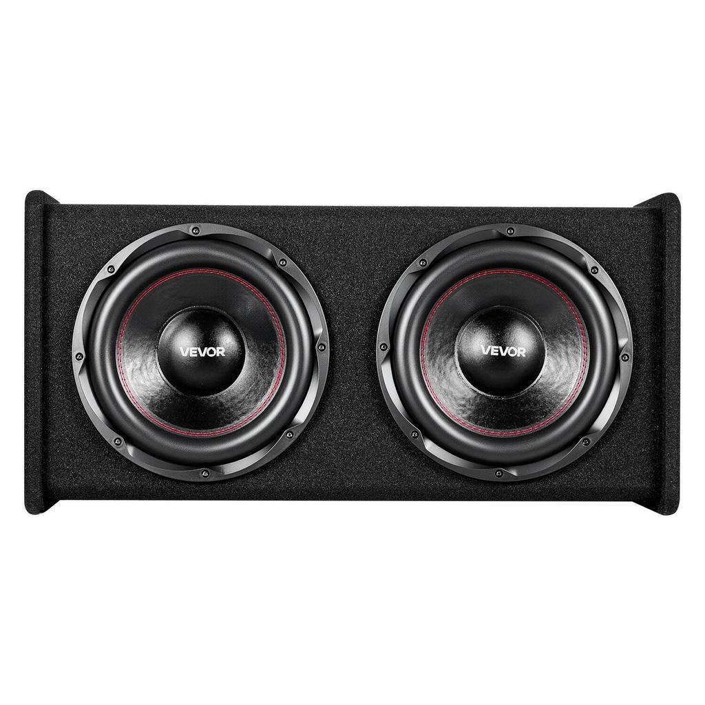 Subwoofer Bass-Paket, 305mm, 490W RMS, Doppel-Auto-Audio-Subwoofer- und Verstärkerpaket, mit bestücktem Gehäuse, separatem Verstärker und Verkabelungsset, für