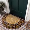 Ethnic Style Semi-Circular Carpet Non-Slip Welcome Mat New Door Mat Home Decorative