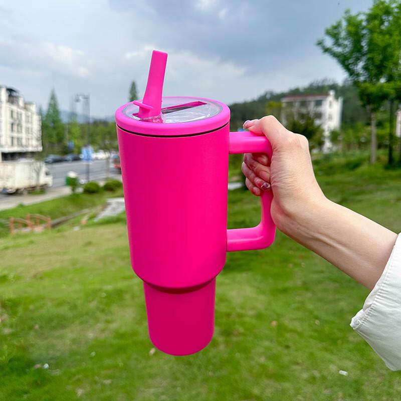 

MRSIKEY Stainless Steel Insulated Car Tumbler with Handle and Straw