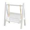 1:12 Swing Chair Model White Garden Swing Miniature Furniture Dolls Accessory