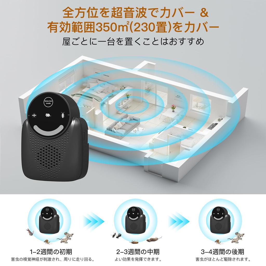 Mouse Ultrasonic Mouse Removal Mouse Cockroach Cockroach Pest Insect Ultrasonic Irregular Effective Range of 230 tatami Safe for Children and For